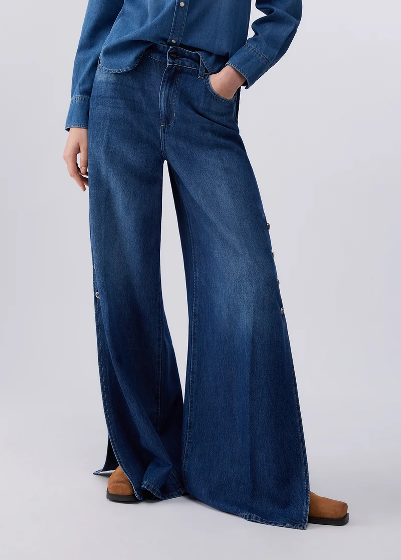 Flared Jeans with Slits