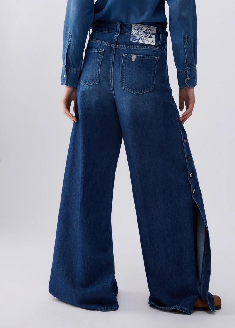 Flared Jeans with Slits