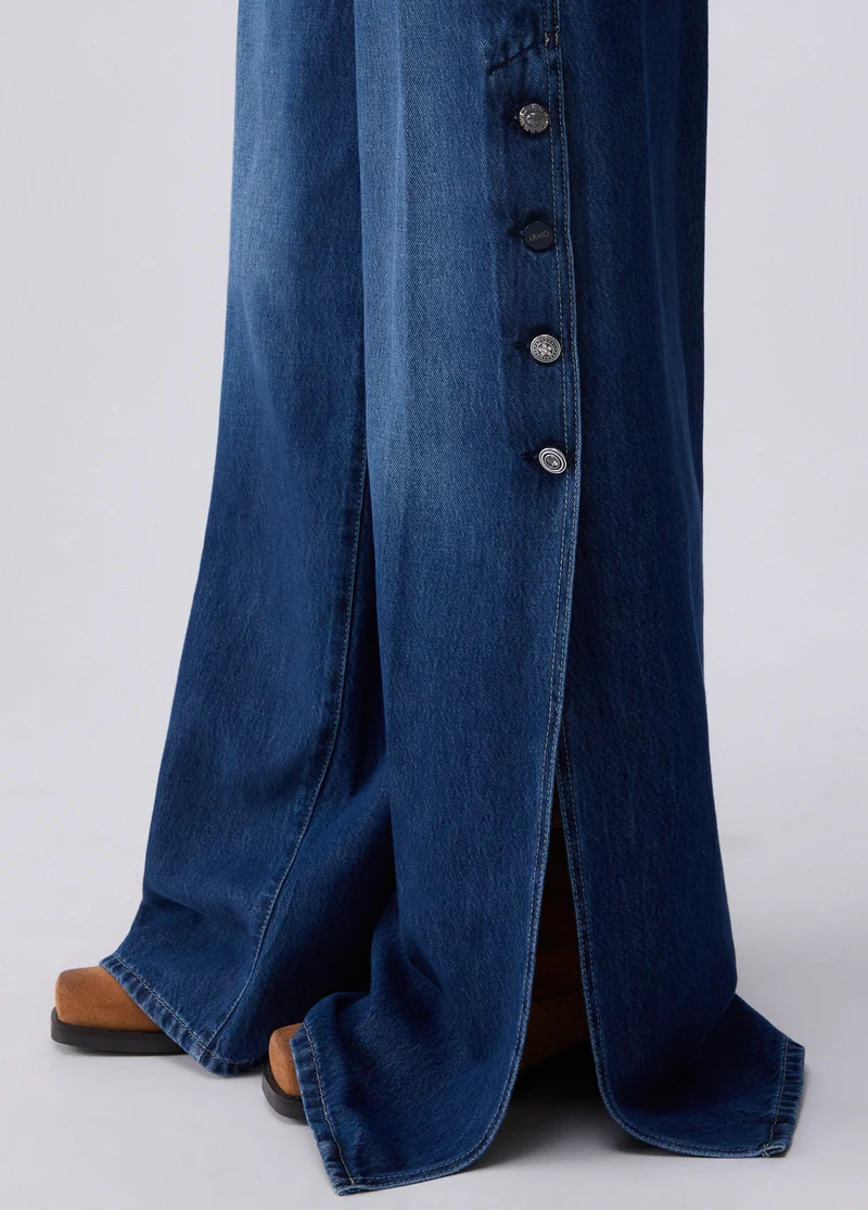 Flared Jeans with Slits