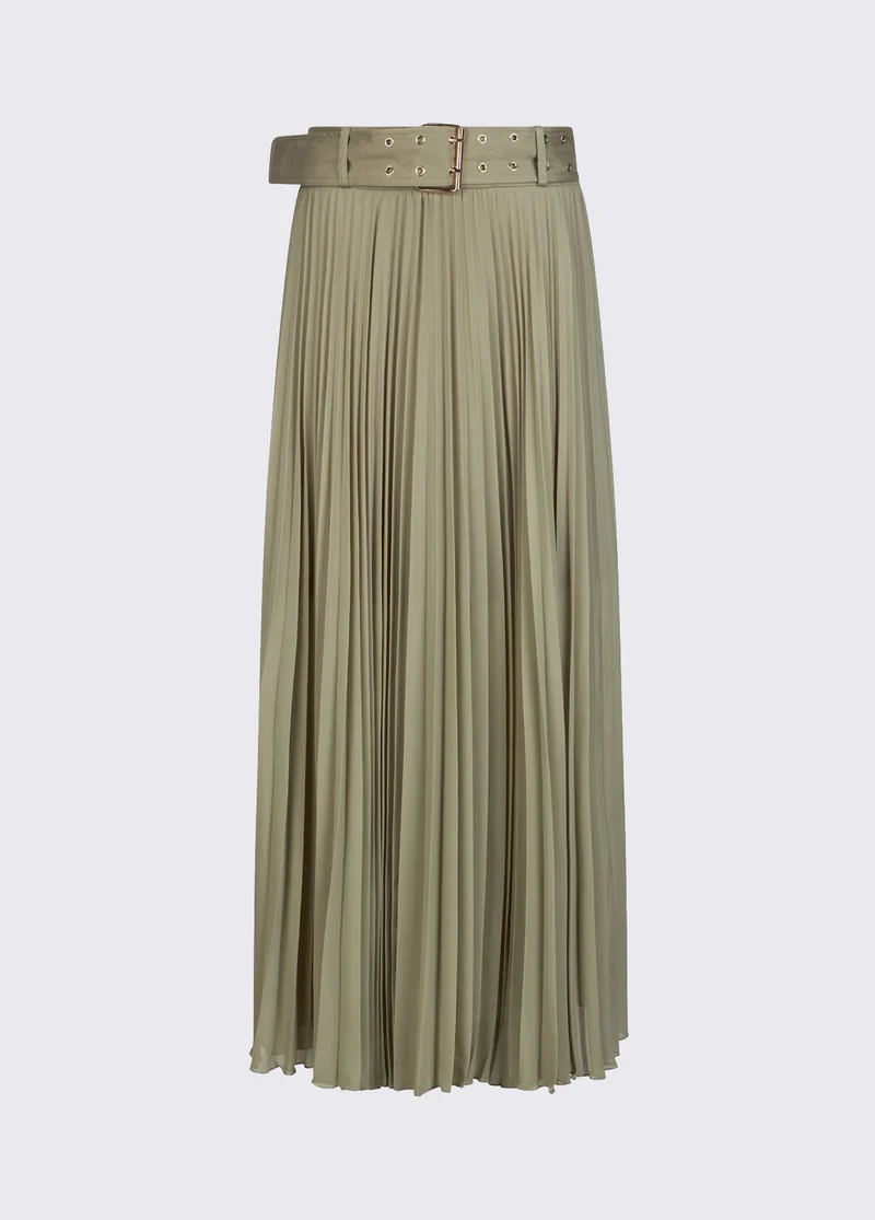 Long Pleated Skirt