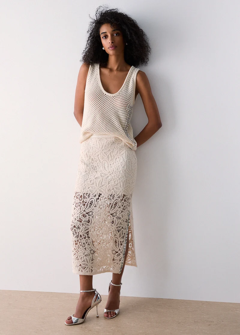 Macramé Midi Skirt