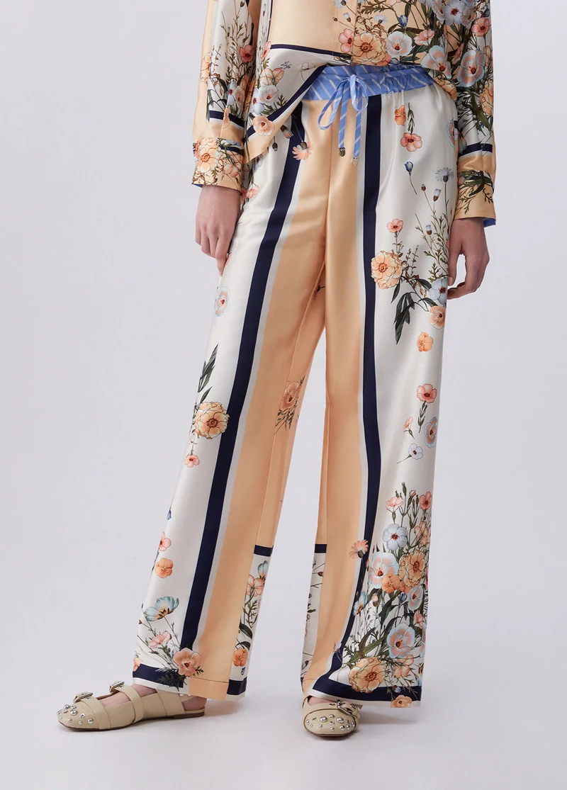 Printed Twill Trousers