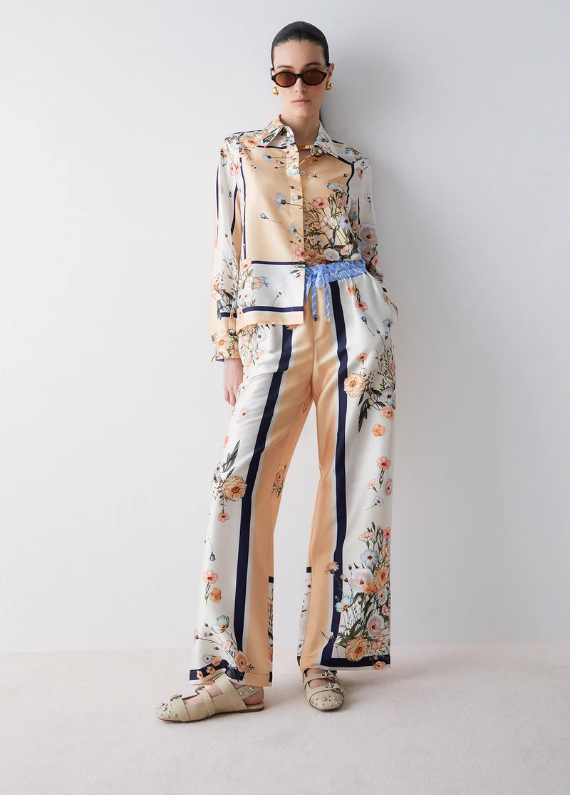 Printed Twill Trousers