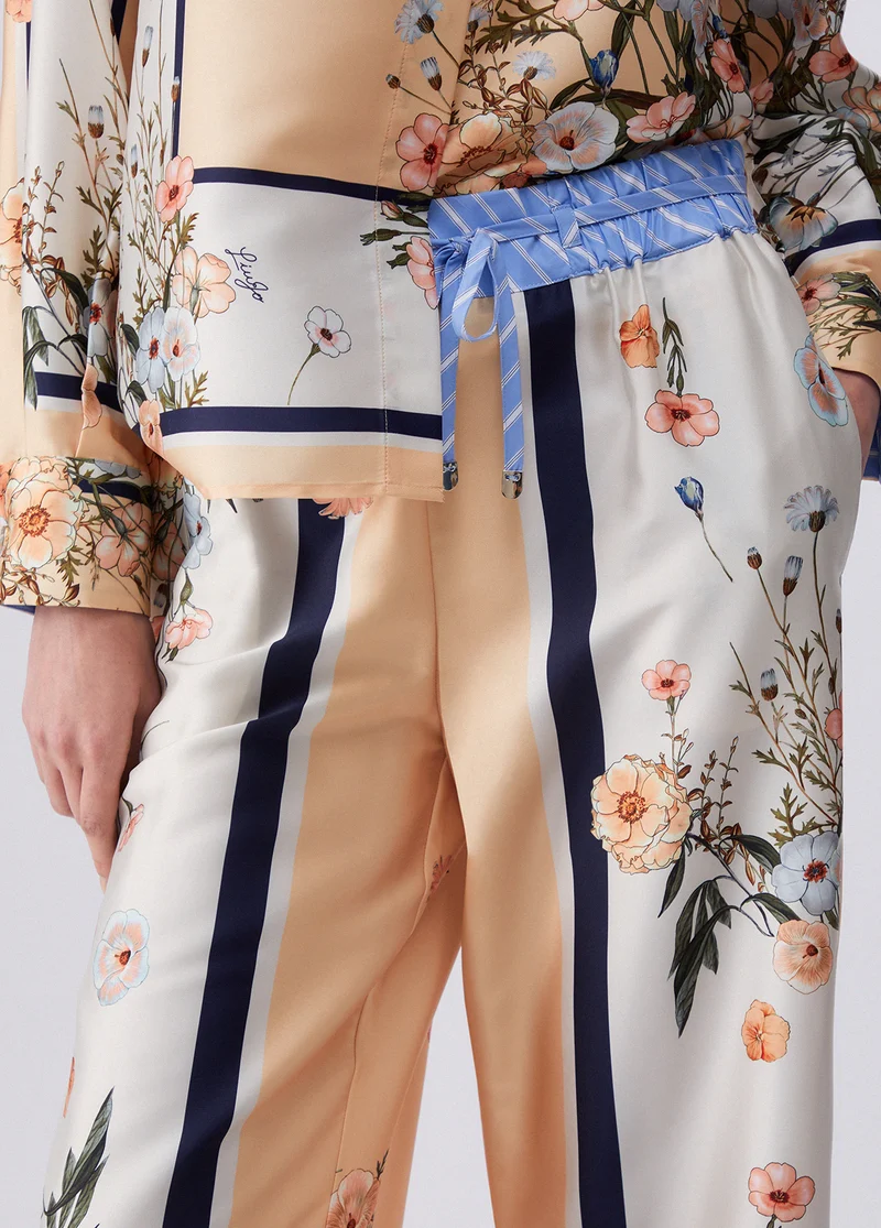 Printed Twill Trousers