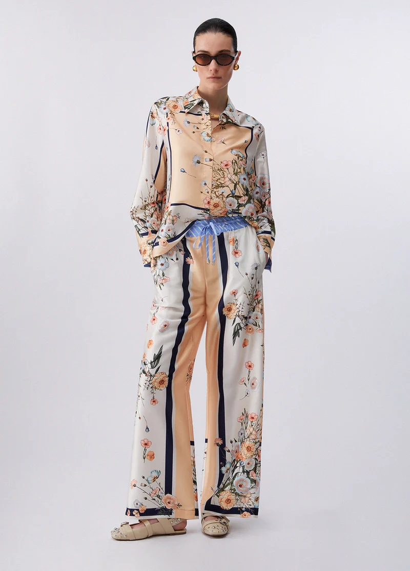 Printed Twill Trousers
