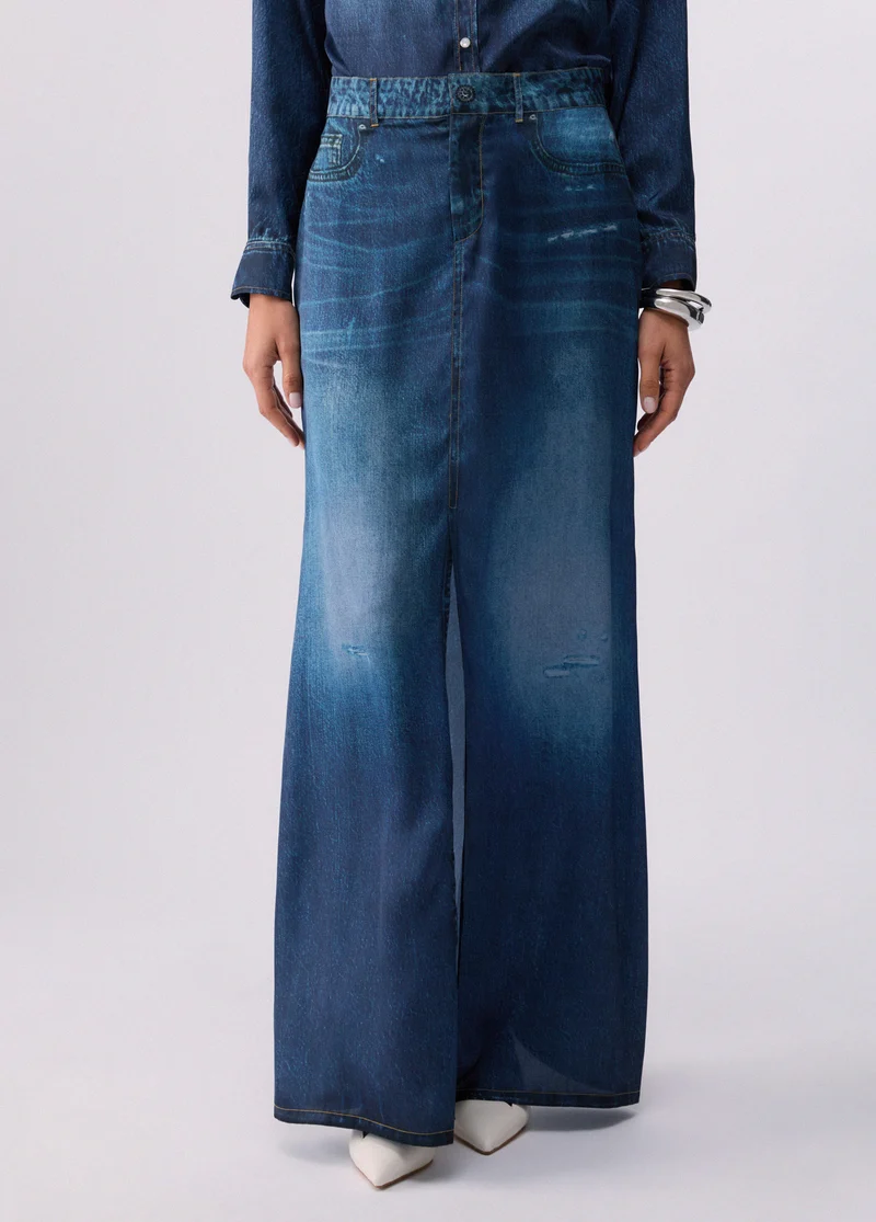 Long Skirt with Digital Print