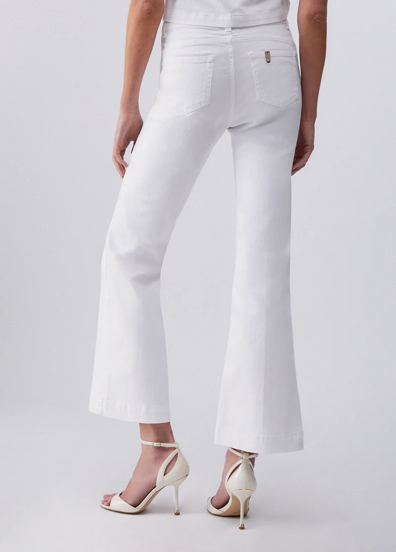 High-Rise Trousers with Buttons