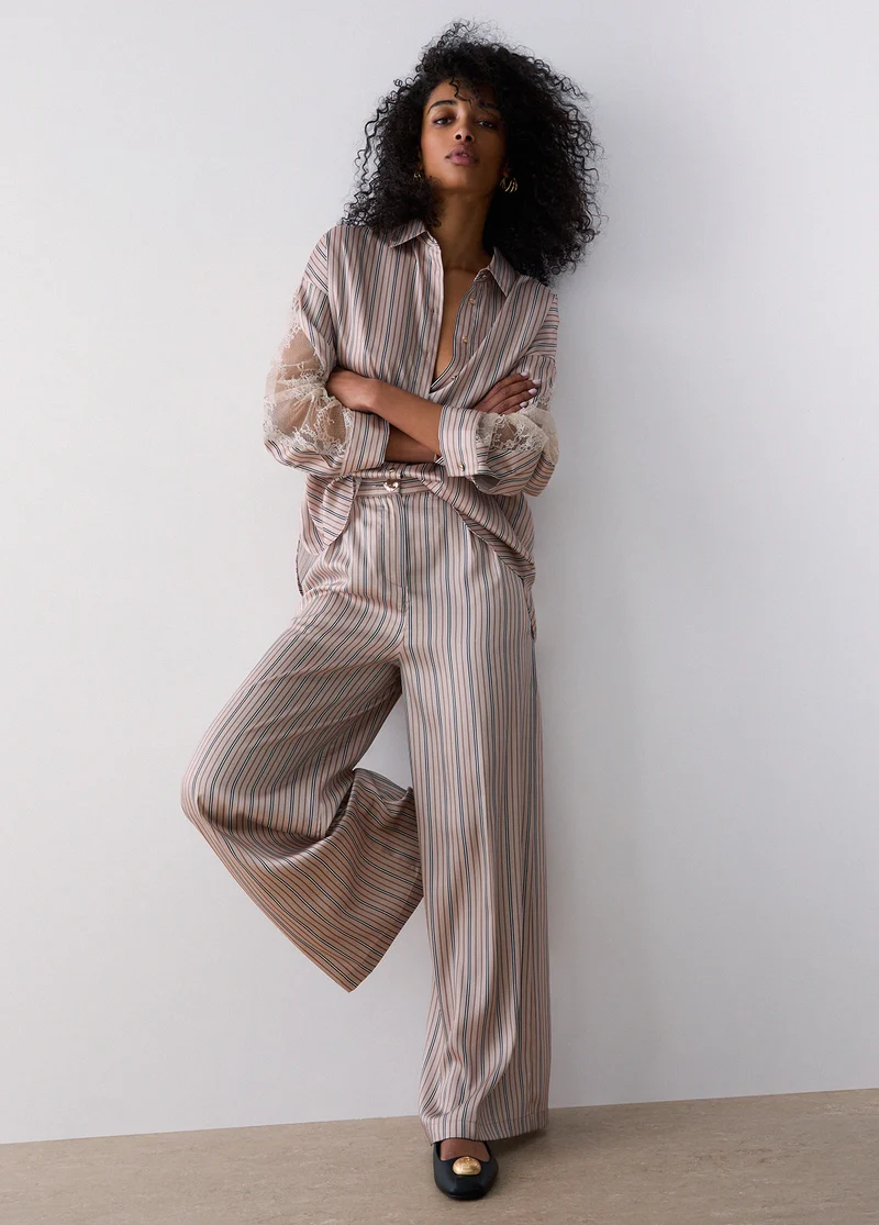 Striped Palazzo Trousers