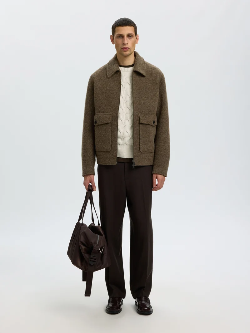 SLMCARLOS LS CABLE CREW NECK NOOS, Silver Birch/Melange