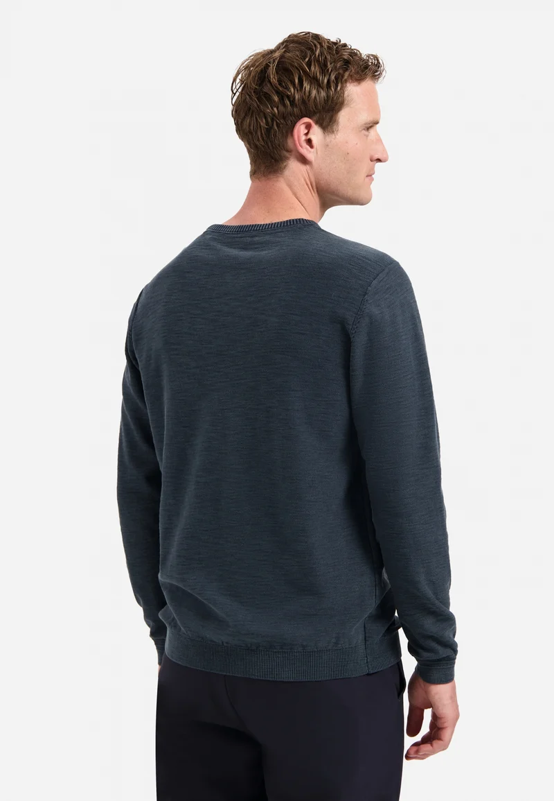 Pullover Crewneck Garment Dyed + Stone Washed, Night