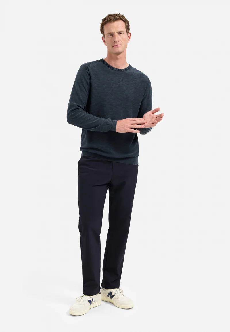 Pullover Crewneck Garment Dyed + Stone Washed, Night