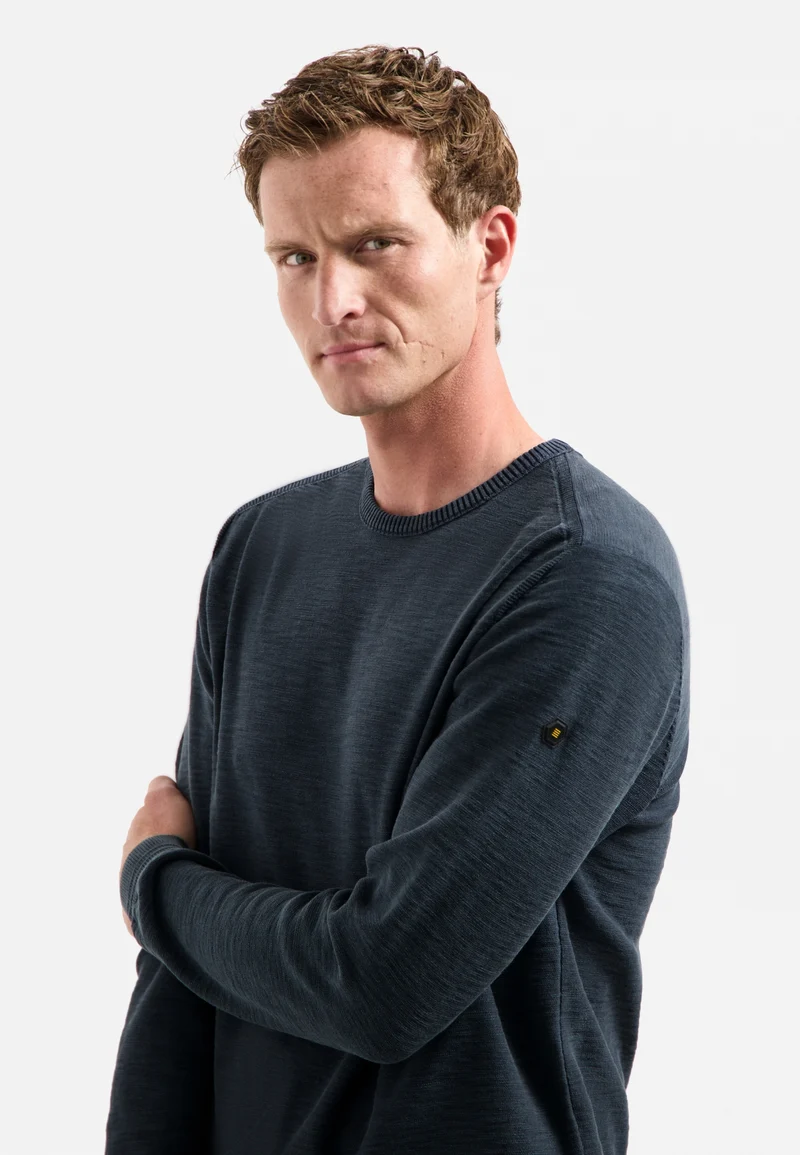 Pullover Crewneck Garment Dyed + Stone Washed, Night