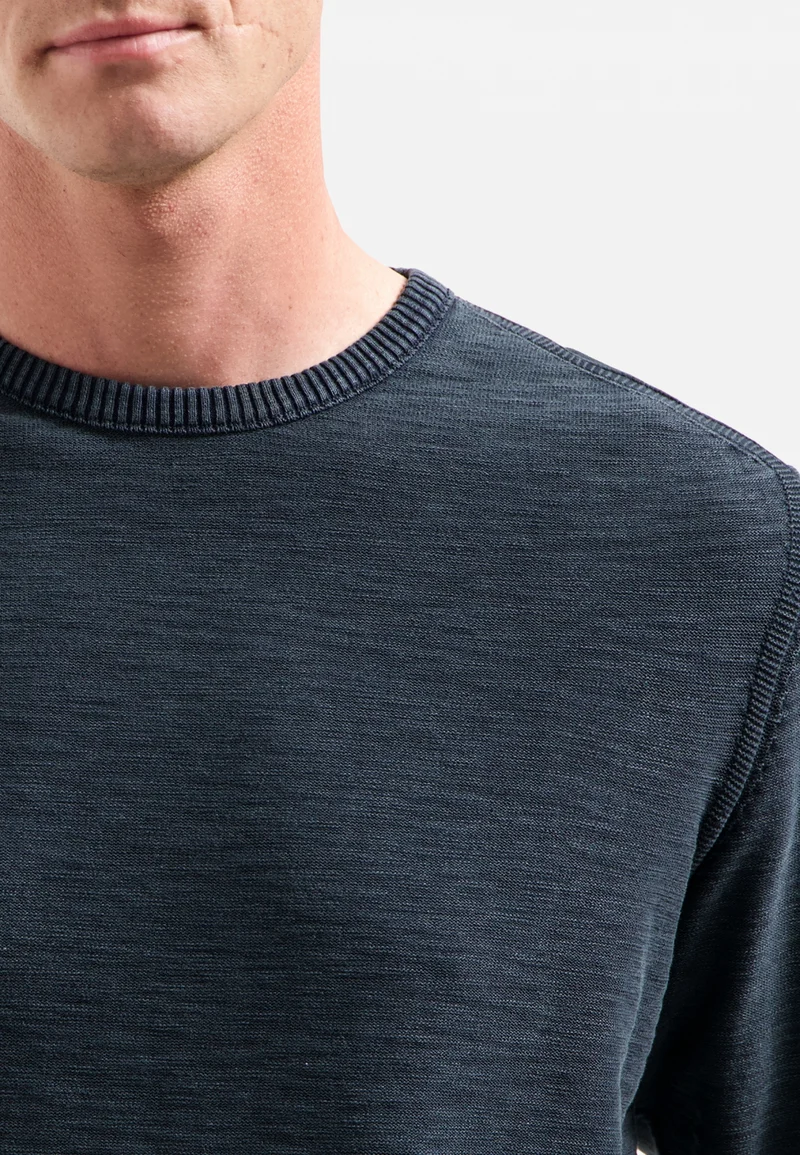 Pullover Crewneck Garment Dyed + Stone Washed, Night