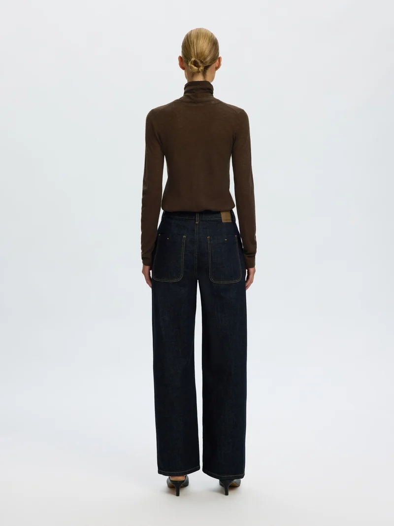 SLWVENDY WOOL LS KNIT ROLL NECK NOO, Delicioso