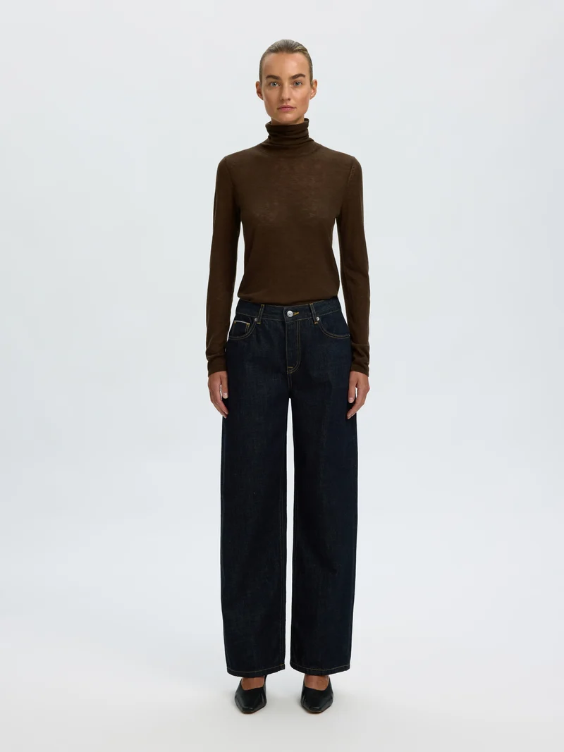 SLWVENDY WOOL LS KNIT ROLL NECK NOO, Delicioso