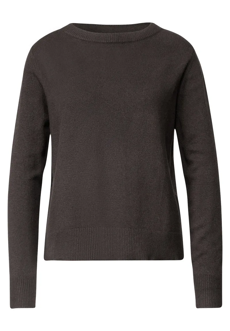LTD QR_cosy sweater u-boat, black coffee mel.