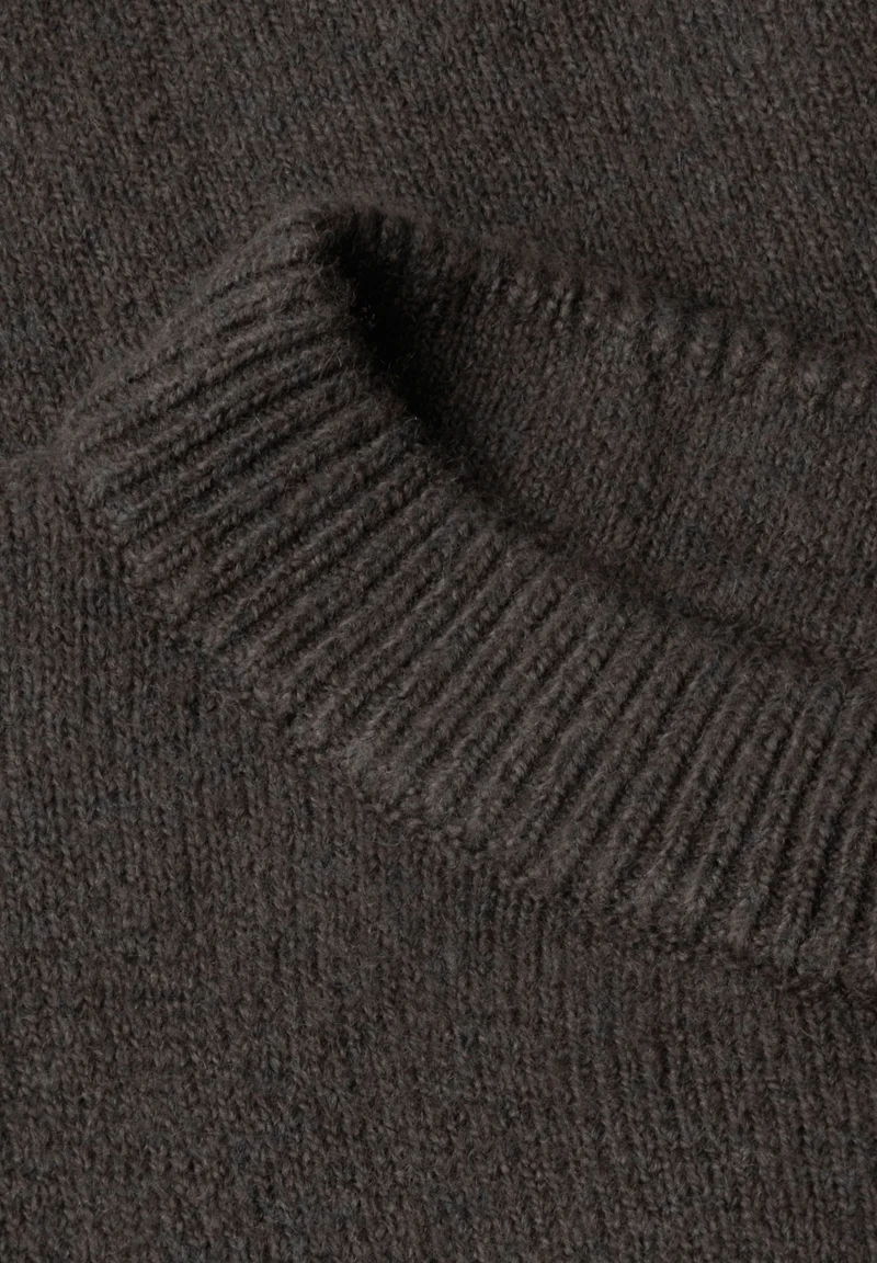 LTD QR_cosy sweater u-boat, black coffee mel.