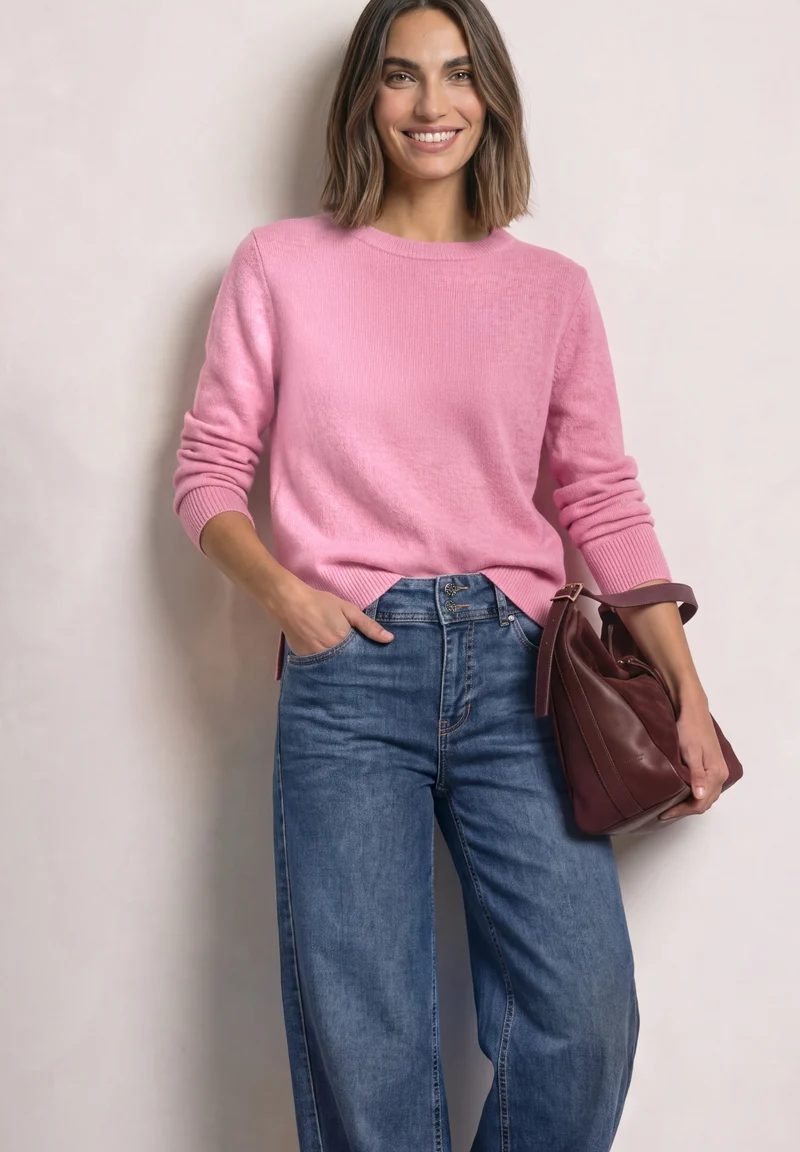 LTD QR_cosy sweater u-boat, warm blush mel.