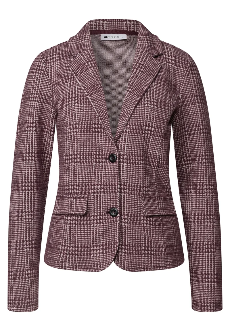 LTD QR Check Blazer, rustic rouge