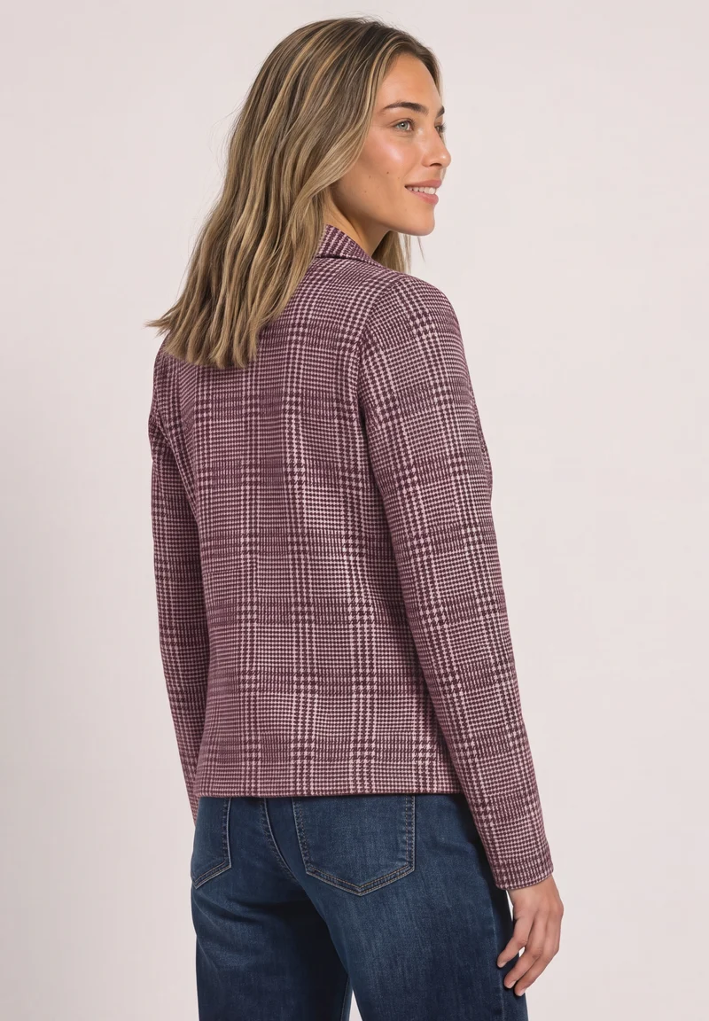LTD QR Check Blazer, rustic rouge