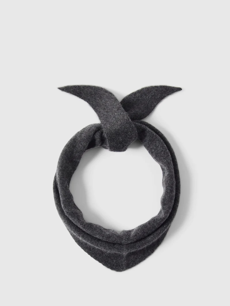 SLWMARIA NARROW CASHMERE SCARF NOOS, Dark Grey Melange