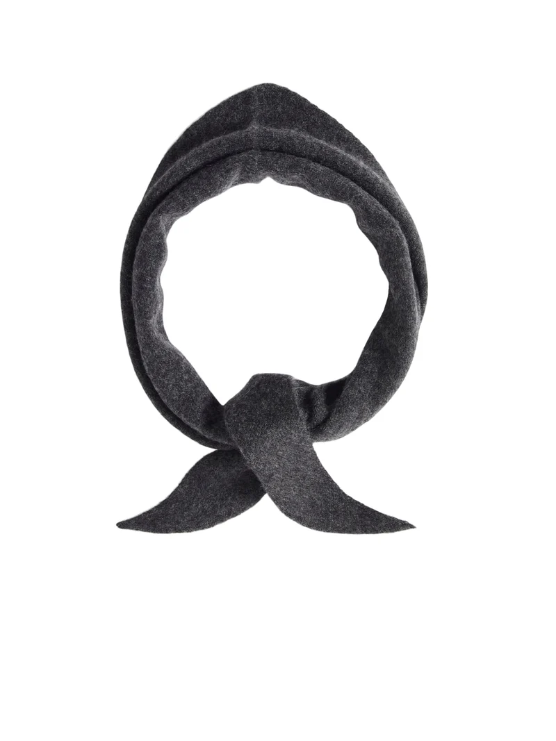 SLWMARIA NARROW CASHMERE SCARF NOOS, Dark Grey Melange