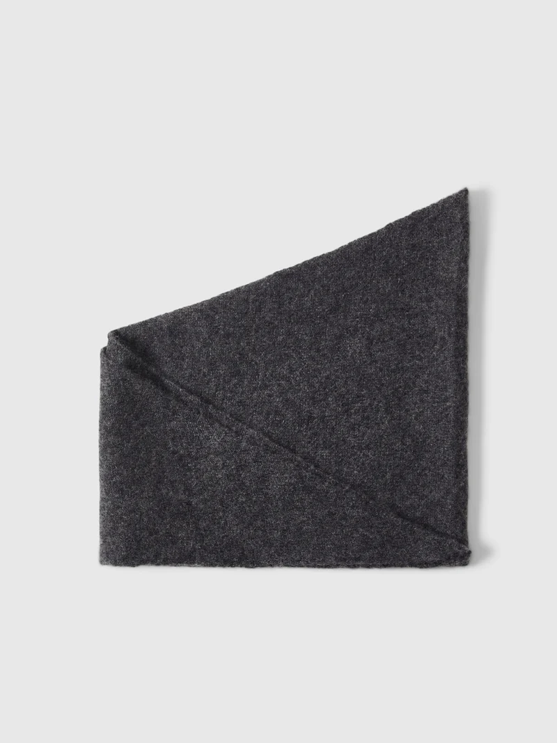 SLWMARIA NARROW CASHMERE SCARF NOOS, Dark Grey Melange