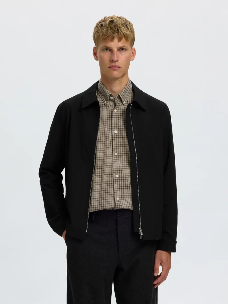 SLMREGULAR FINN ZIP JACKET NOOS, Black