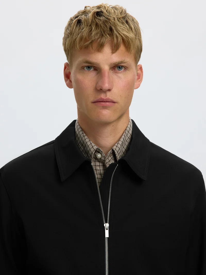 SLMREGULAR FINN ZIP JACKET NOOS, Black