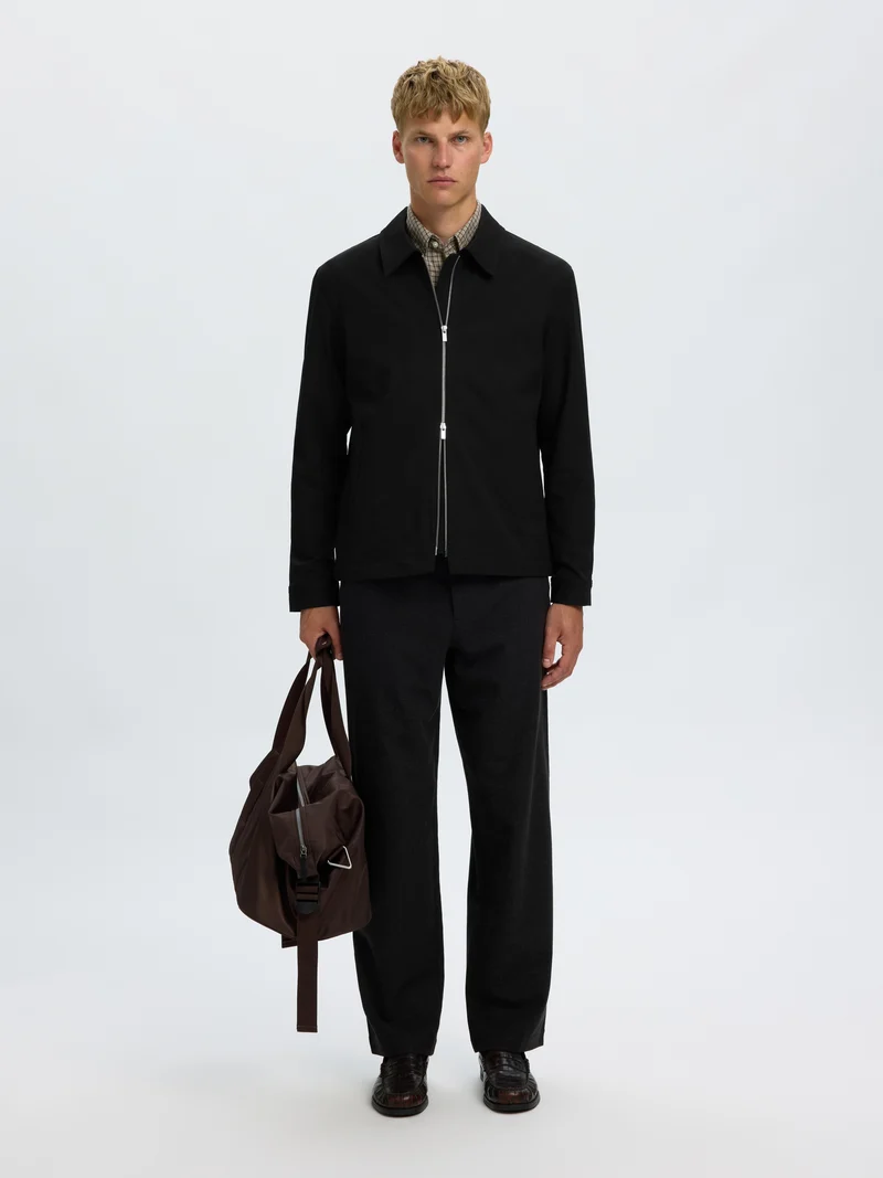 SLMREGULAR FINN ZIP JACKET NOOS, Black