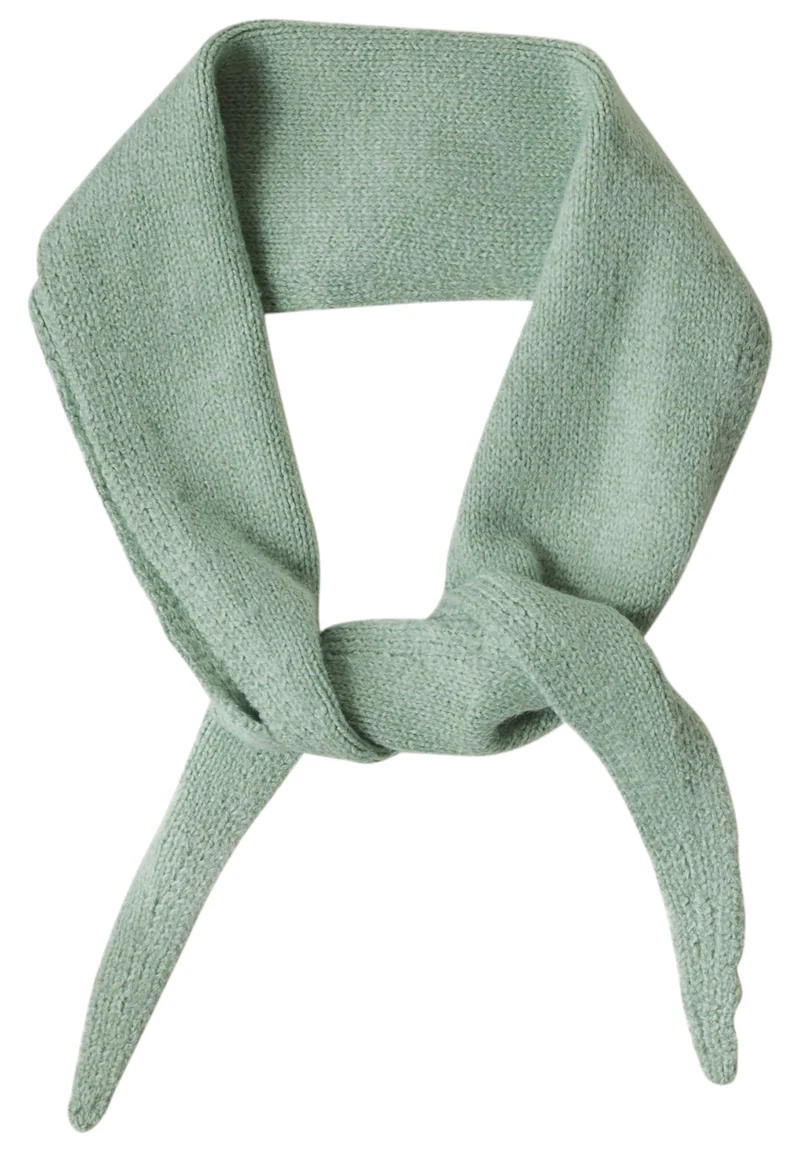 Studio_Cosy Knit Diamond Scarf, grayed mint mel.