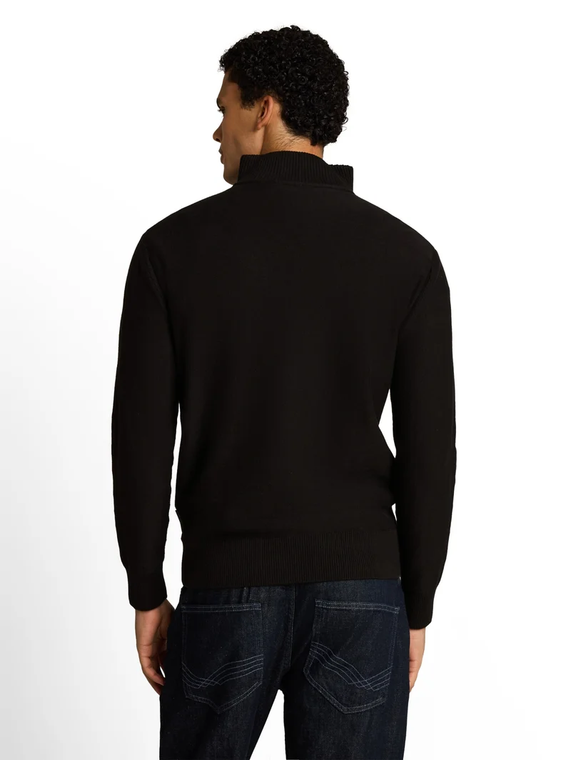 basic knit troyer, Black