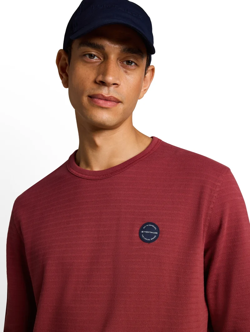 structured longsleeve, pear red