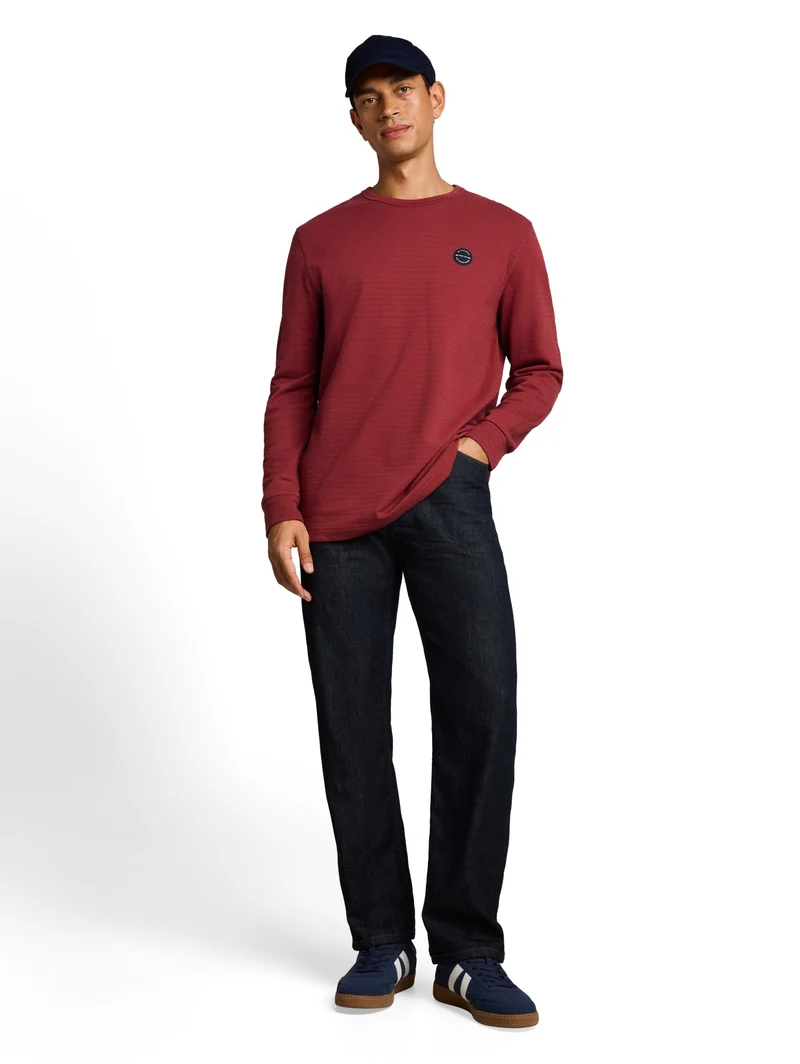 structured longsleeve, pear red