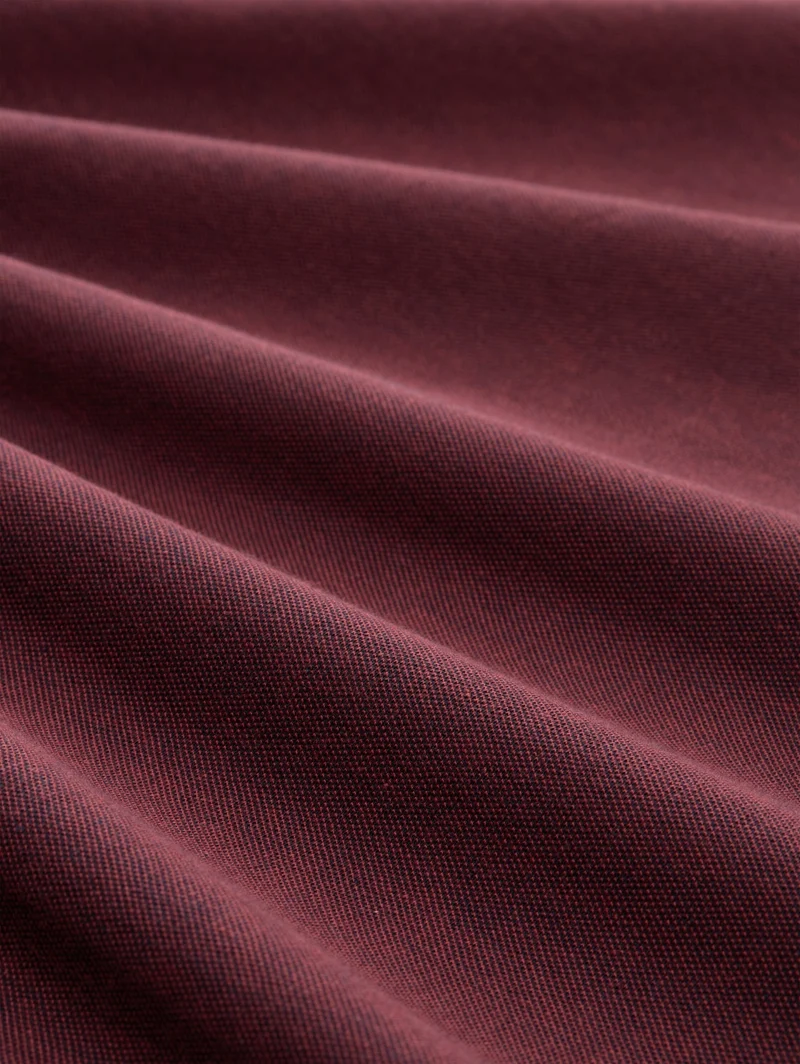detailed polo shirt, pear red navy two tone