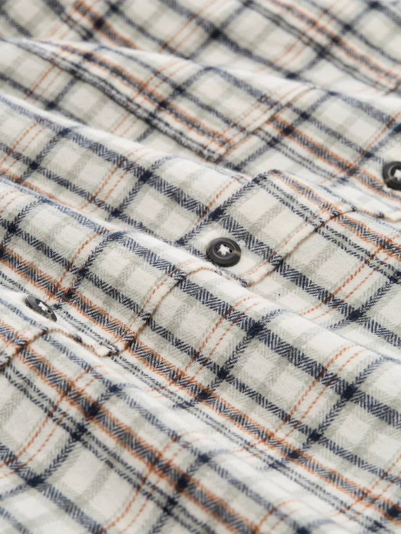 comfort checked shirt, white based mint check