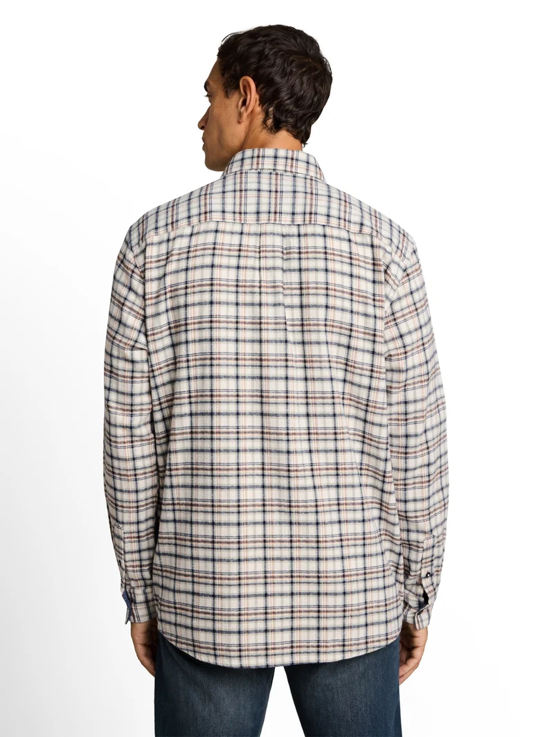 comfort checked shirt, white based mint check