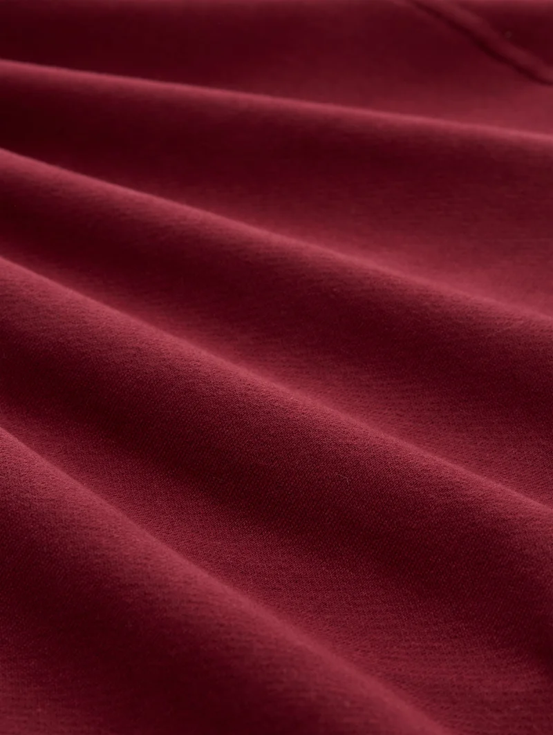 detailed hoodie, Cabarnet Bordeaux Red
