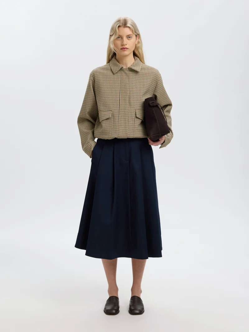 SLWELARA RELAXED BOMBER JACKET, Monks Robe/CHECKS