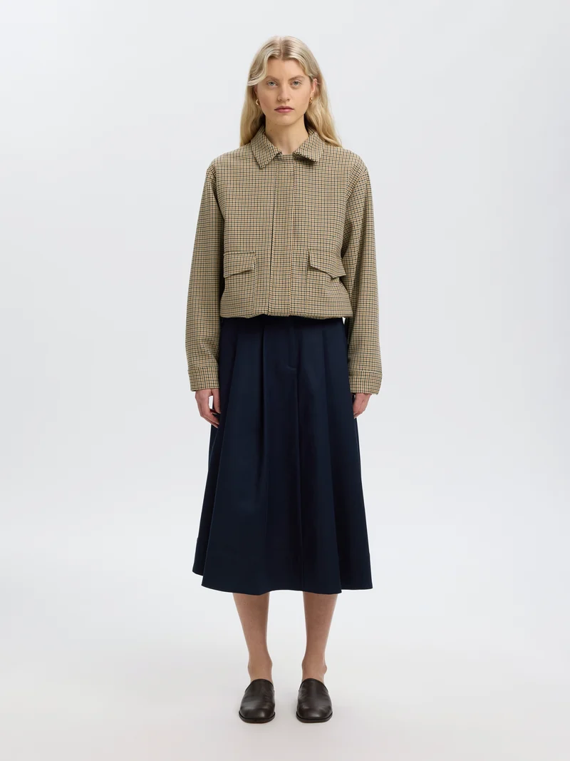 SLWELARA RELAXED BOMBER JACKET, Monks Robe/CHECKS