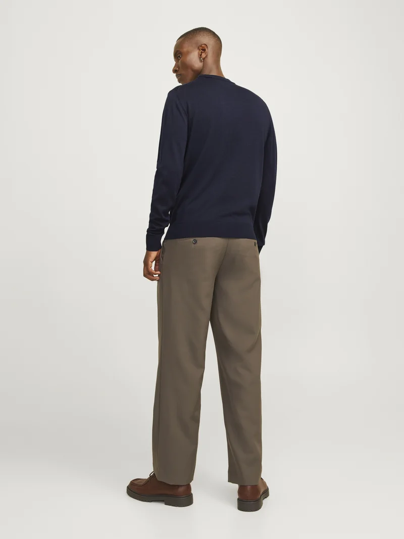 JJMILANO STITCH KNIT CREW NECK SN, Night Sky