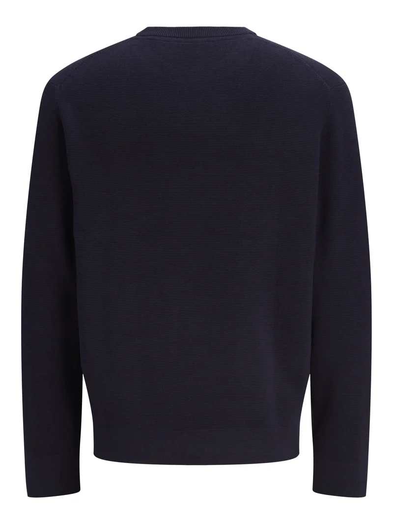 JJMILANO STITCH KNIT CREW NECK SN, Night Sky