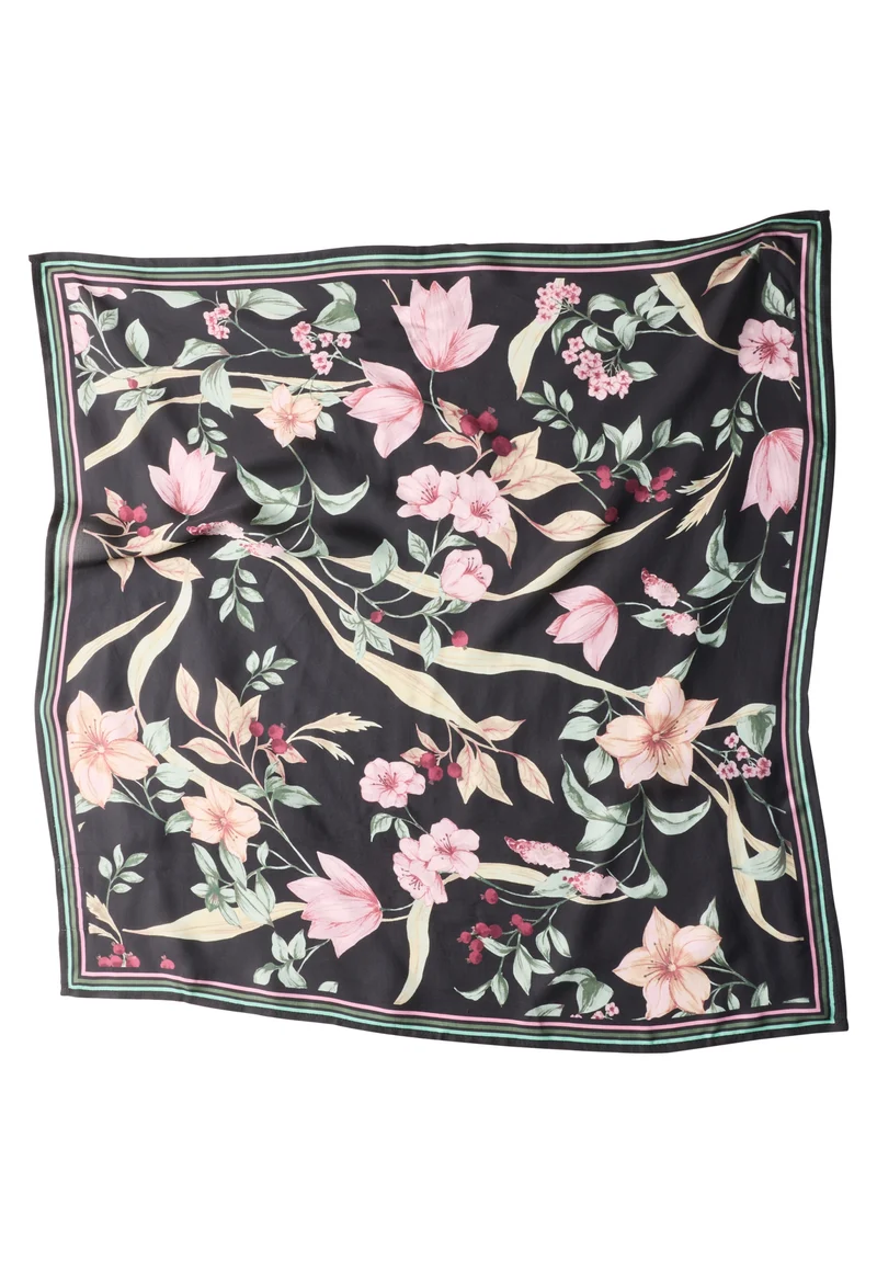 STUDIO_Printed Nicki Satin Squ, inked grey