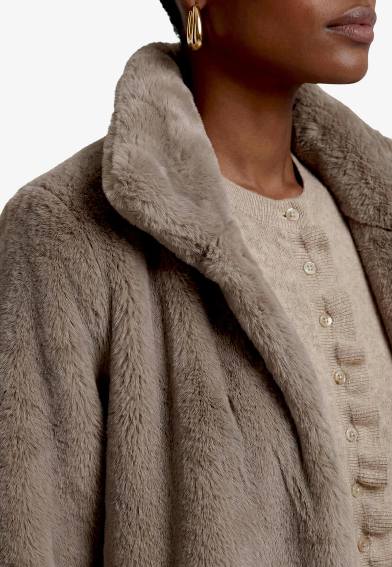 Mantel Plüsch, Desert Taupe