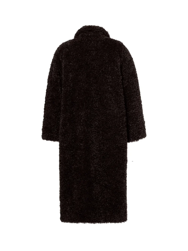 SASHA long coat, dark chocolate