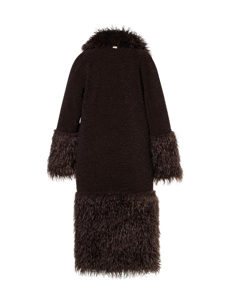SIENNA long coat, dark chocolate