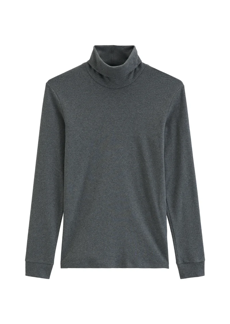 Jersey T-Shirts Longsleeve, Graphic Grey Melange