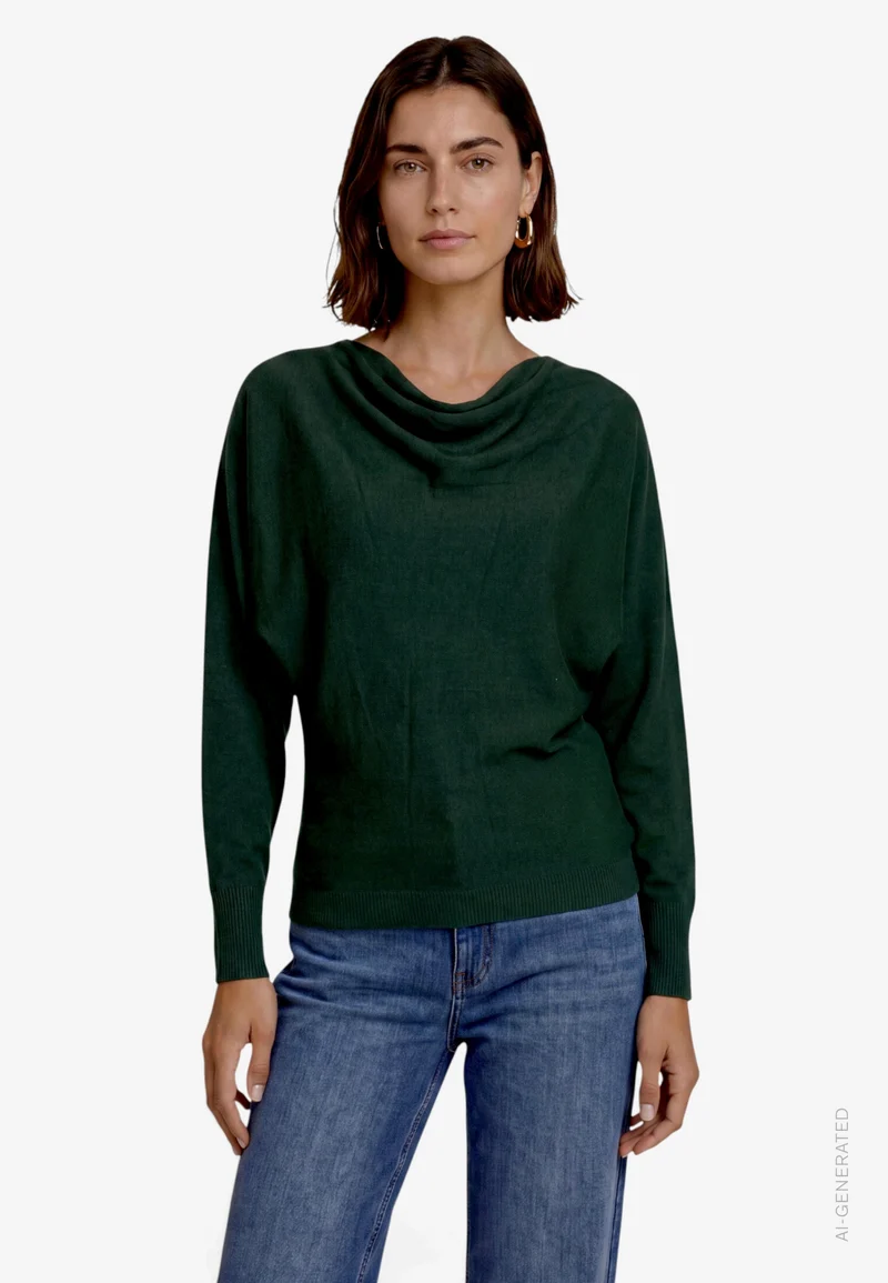 Strickpullover Kurz 1/1 Arm, Green Forest