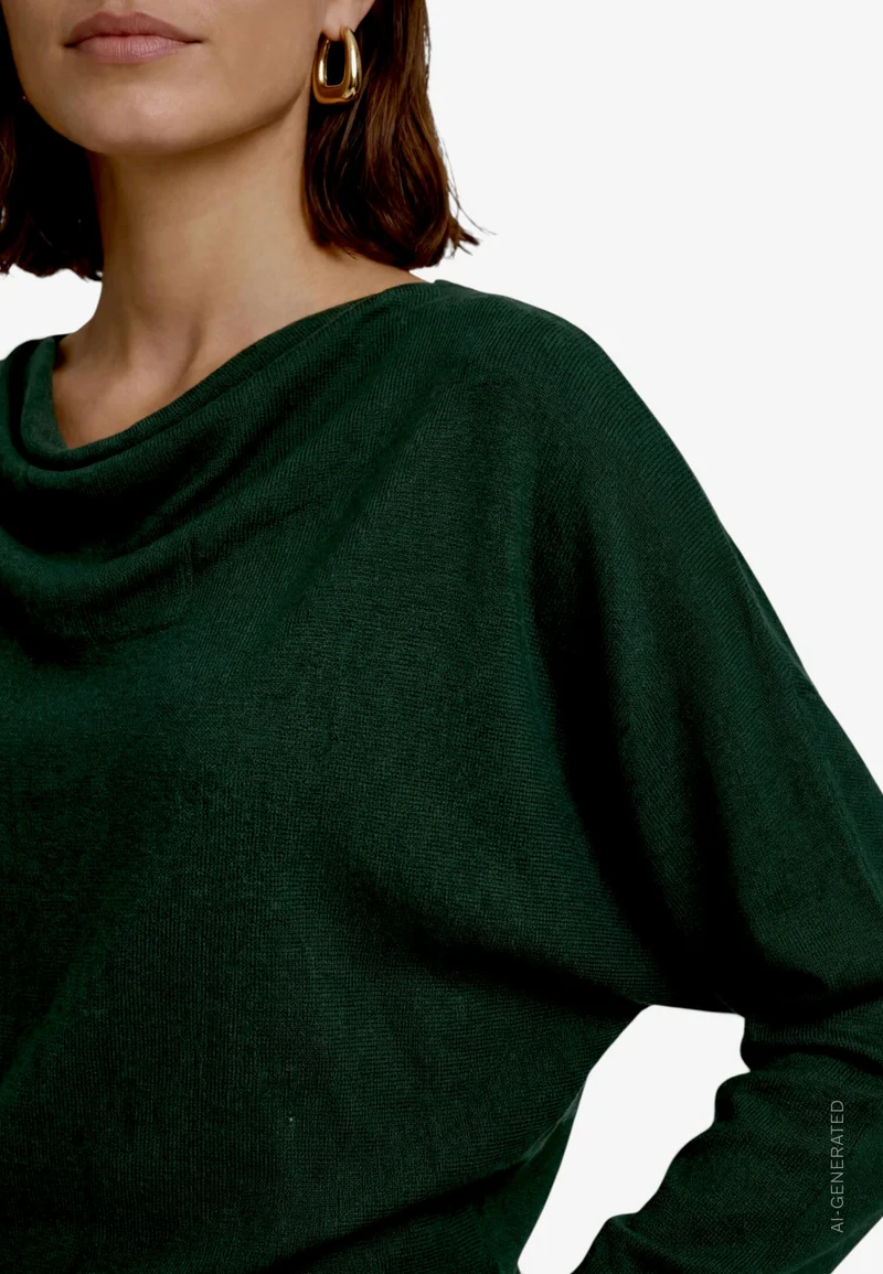 Strickpullover Kurz 1/1 Arm, Green Forest