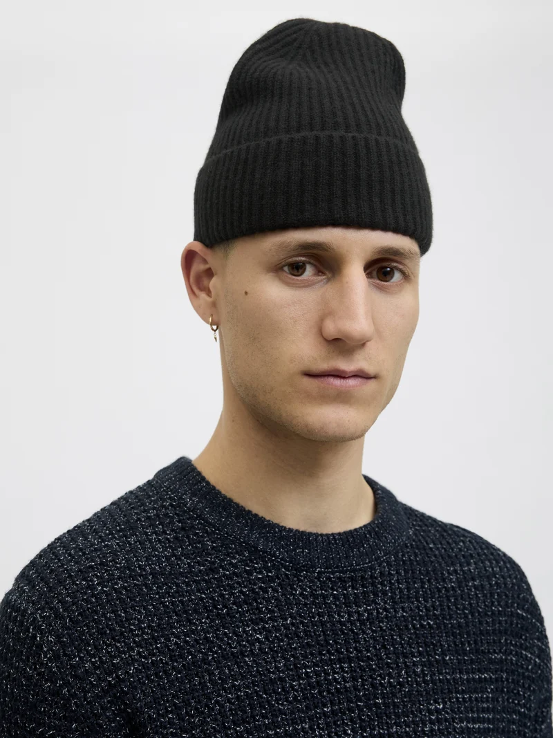 JACCOPENHAGEN WOOL BEANIE NOOS, Black